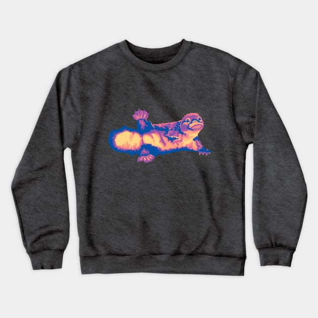 Pretty Platypus Portrait Crewneck Sweatshirt by Slightly Unhinged